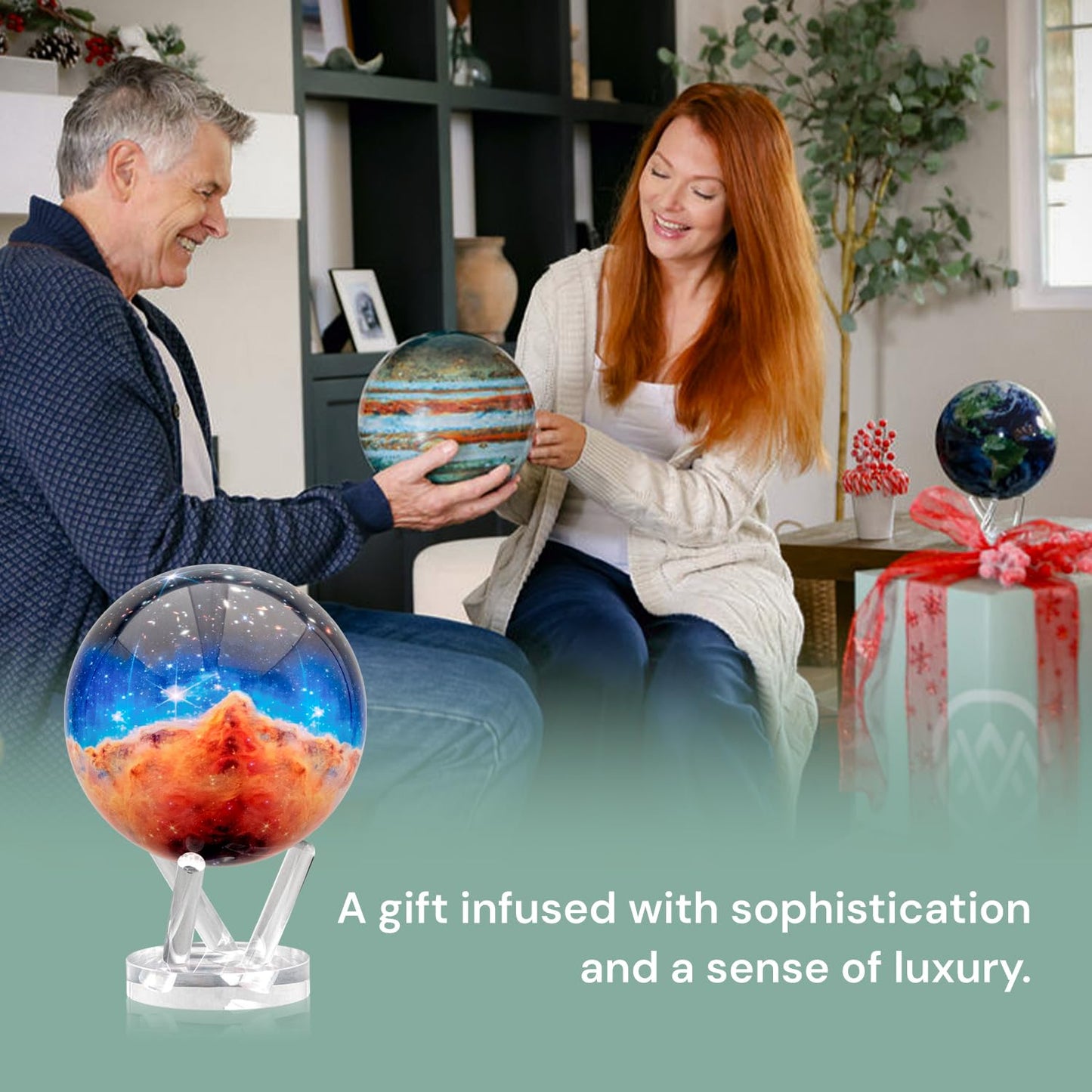 MOVA Globe - James Webb Carina Nebula Signature (6") | Solar Powered Desktop Display Inspired by NASA Imagery | No Batteries or Wires | Unique Space Decor or Educational Gift