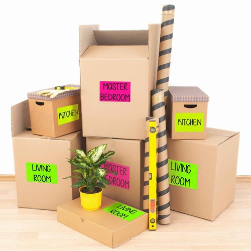 Avery Neon Shipping Labels for Laser Printers, 5-1/2" x 8-1/2", 200 Pink Labels (5948)