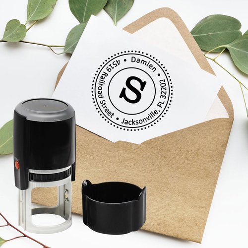 Custom Face Stamp Personalized Self Inking Stamp Customized Business Logo Image Text Teather Stamper Funny Gift 4 Color and Font Choices