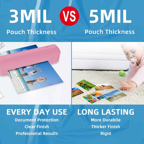 Uinkit 100Pack 11x17 Laminating Sheets Menu Size 3.5mil and 100Pack 8.5x11 Laminating Pouches 5mil Letter Size