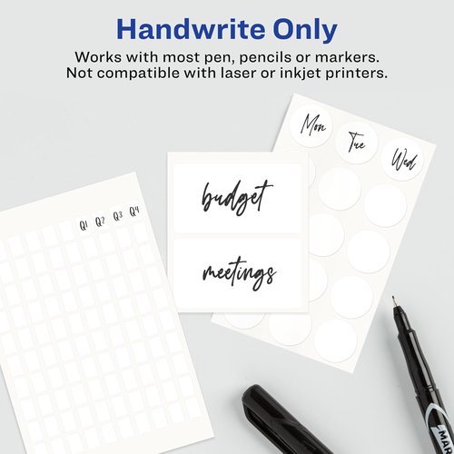 Avery Multi-Use Removable Labels - 5/16" x 1/2" White | 1,100 Blank Non-Printable Labels
