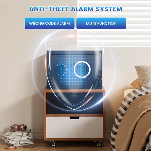 Small Safe Box with Combination Lock, 0.4 Cubic Personal Safe, Security Home Safes for Documents Jewelry Money Valuables