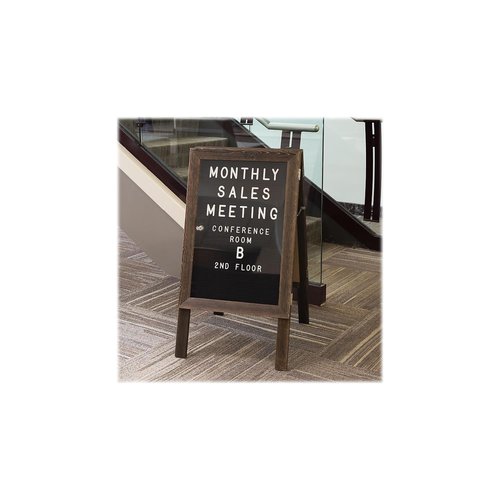 Excello Global Products Large A-Frame Sign - 36x20 Double-Sided Felt Letter Board with Changeable Letters