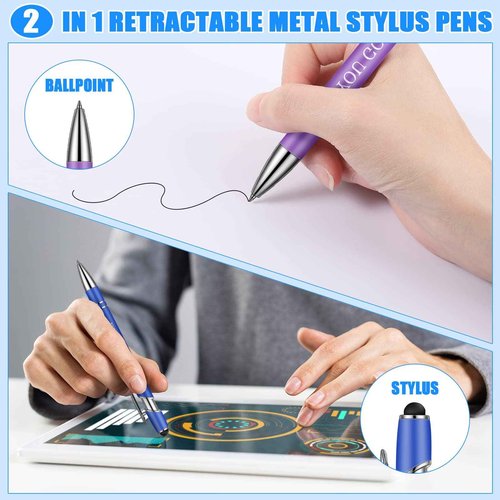 Sherr 80 Pcs Motivational Inspirational Quotes Ballpoint Pens with Stylus Tip 5.6 Inch Funny Ink Pen Bulk Inspirational Gifts for nurse Women Office Supplies Black Ink(Assorted,Encouraging)