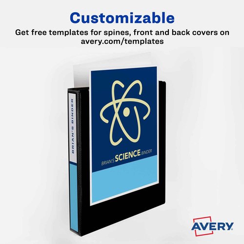 Avery Durable Clear View 3 Ring Binders, 2 Inch EZD Rings, 4-Pack of White Binders (79925)