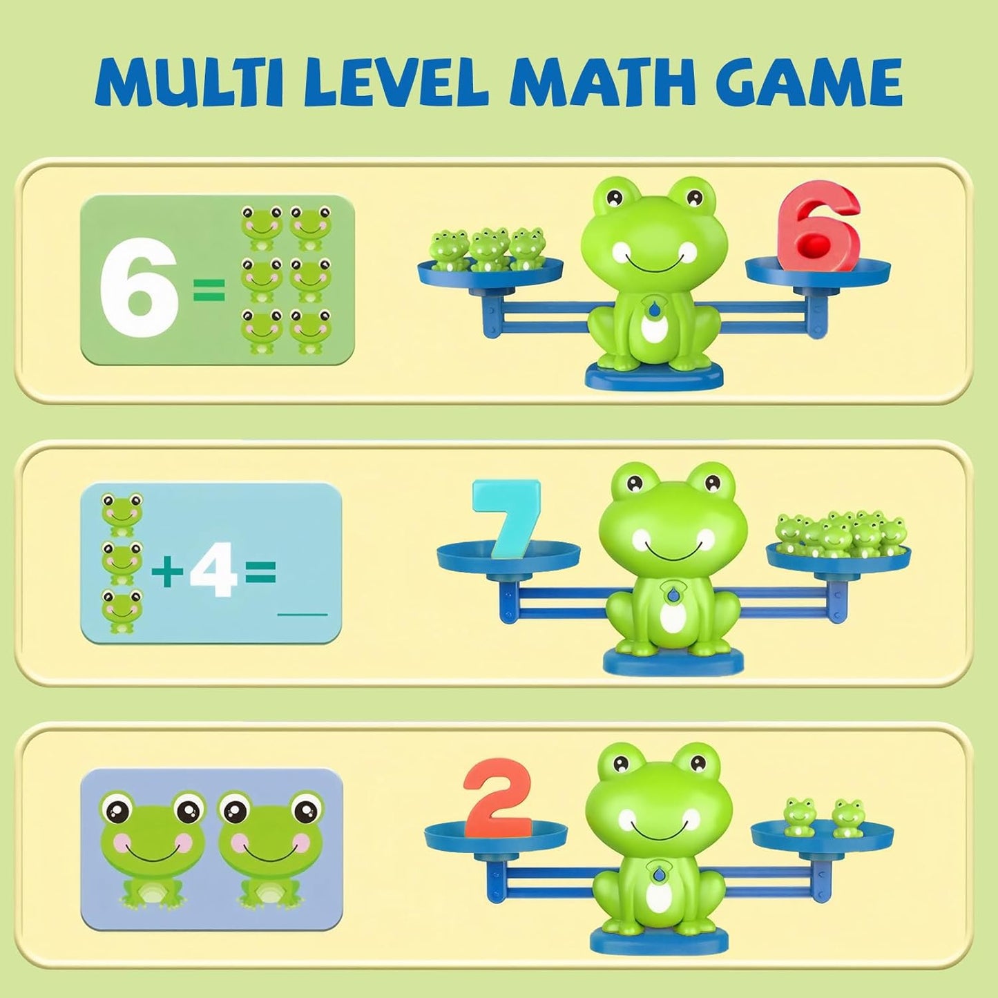 Snugzy Frog Balance Counting Toys - Engaging Math Learning Games for Kids | 93 PCS STEM Educational Set for Ages 3+