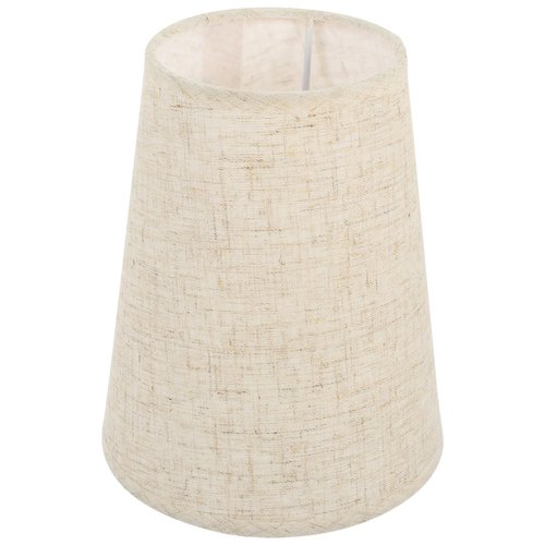 Cabilock Small Table Lamp Shades: Beige Farbic Lampshade Linen Hand Crafted - Decorative Modern Lamp Cover for Wall Bedside Floor Chandelier (Heightened Style)