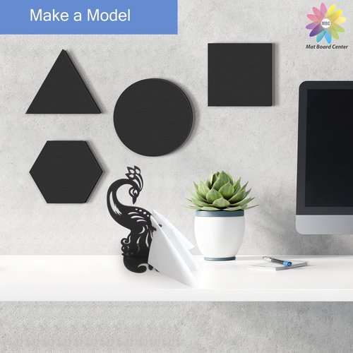 Mat Board Center, Pack of 25 Foam Boards (Black Color, 11x14 3/16")