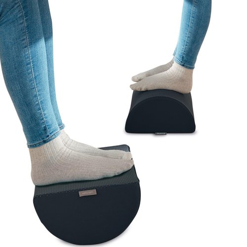 Leitz Ergo Foot Rest for Under Desk, Ergonomic, Washable Cover, Relieves Shoulder Back Lumbar and Knee Pain, Knee Support, Ankle Rocker (53710089-NA)
