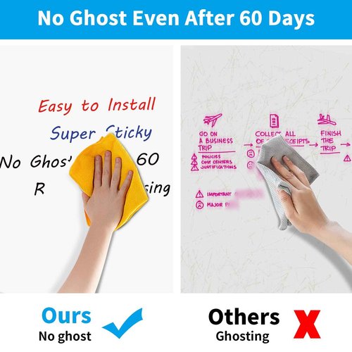 AFMAT Whiteboard Wallpaper, 6x4ft Dry Erase Contact Paper, Large Peel and Stick White Board Contact Paper, Stain-Proof & Super Sticky, No Ghost After 60 Days, Dry Erase Whiteboard Sticker for Wall