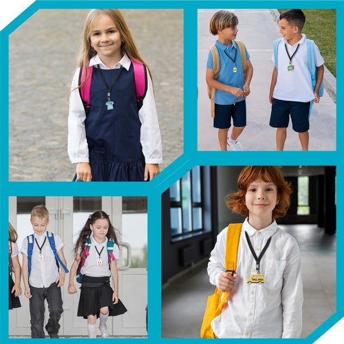 6 Sets Hall Pass Lanyards and School Passes Set,Unbreakable Wooden Passes,Cute Classroom Pass for School Classroom Hall Restroom Bathroom Library Office Nurse Teacher Supplies