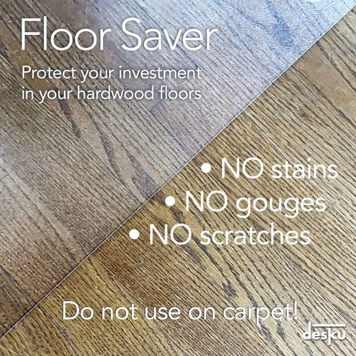 DESKU Office Desk Chair Mat – PVC Mat for Hard Floor Protection, Clear, 36 Inches x 48 Inches, Made in The USA, Home Office Supplies, Made in The USA