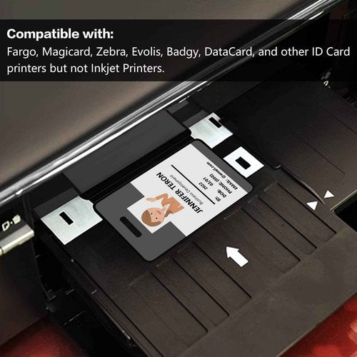 Uzant Pack of 500 White PVC Cards with Vertical Slot Punch on Short Side, CR80 30 mil Standard Credit Card Size, Plastic Blank Cards for Business Office Custom ID Badges, ID Cards, Hall Passes, Crafts