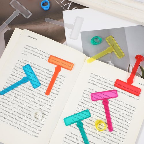 Wanmu 8Pcs Dyslexia Tools for Kids, Guided Reading Strips, Colorful Highlighter Reading Trackers for Early Readers, ADHD Finger Pointers