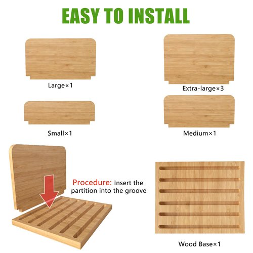 Desk File Mail Organizer Countertop, 5 Slots Bamboo Folder Sorter Holder for Letter, Envelope, Paper, Bill Filing, Desktop Tray Organizer for Office & Home