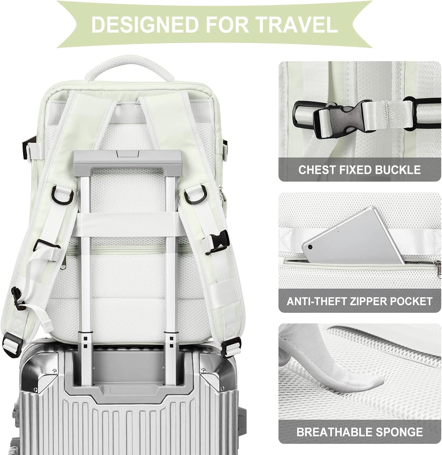 WONHOX Large Travel Backpack - Flight Approved Laptop Bag for Business & Leisure | Unisex Design