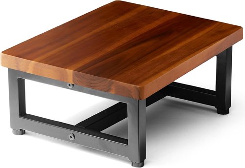 FANATU Heavy-Duty Wooden Step Stool - Supports 500lbs for Kitchen, Bathroom & Bedside Use | Acacia Wood
