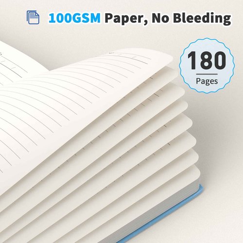Oucaru Lined Journal Notebook, 24 Pack, 180 Pages, A5 Journals for Writing, 100 GSM Thick Paper, Small Notebooks Daily Journal for Women Men Work, Business, School, Travel Supplies