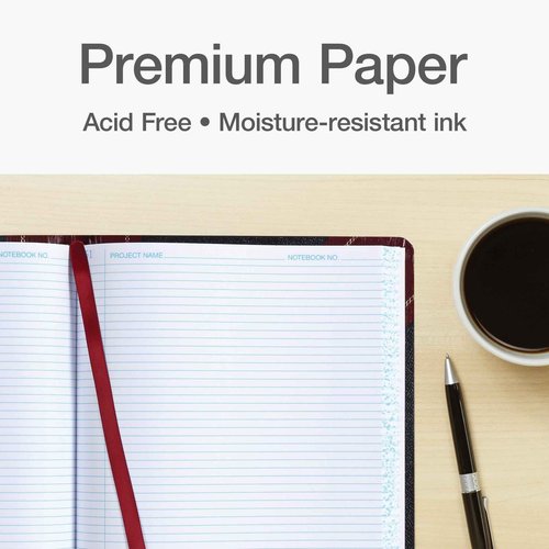 Boorum & Pease L21300R Laboratory Record Book,300 Pages,8-1/8-Inch x10-3/8-Inch,Black/Red