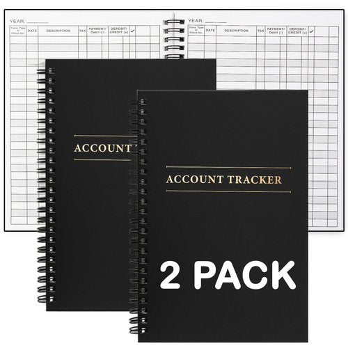 2 Pack Expense Tracker Ledger Book- Finance Book for Home Budget Tracking, Business Bookkeeping -Home Budget notebook, Finance Planner- Expense Ledger for Small Business Bookkeeping (100 Pages 2 Pack)