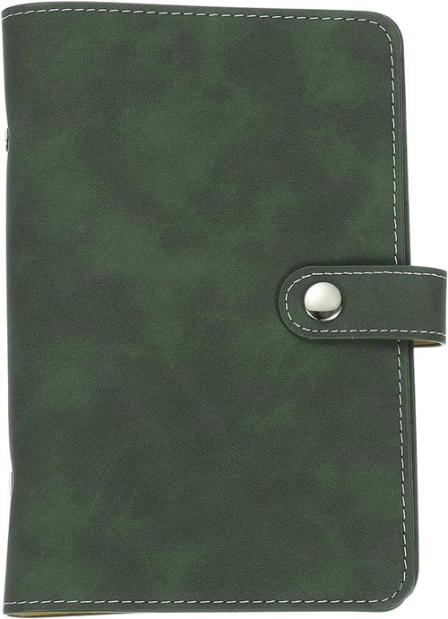 PATIKIL A6 PU Leather Binder Cover - Refillable 6 Ring Loose Leaf Notebook Folder | Green