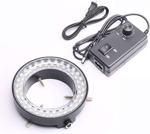 DEVMO 60-LED Ring Light | Adjustable Illuminator Lamp for Stereo Zoom Microscopes