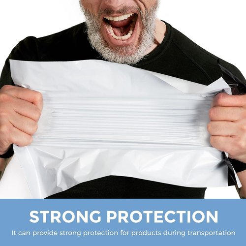 Metronic Poly Mailers 12x15.5 100 Pcs, Medium Shipping Bags for Clothing, Waterproof Mailers Poly Bags for Small Business, Shipping Envelopes Mailing Bag Package Bags Bulk in White
