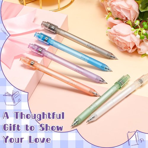 Crtiin 6 Pcs Fidget Spinner Pens for Adults Black Ink Gel Pens with Fidget Ball Stress Relief Anxiety Pen Spinning Pen for School Supplies Office Journaling (Hexagon,Multicolor)