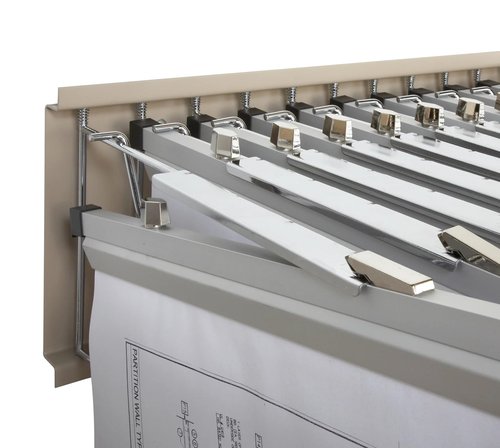 Brookside Design Wall Mounted Blueprint Storage Rack – Holds Up To 1200 Blueprints In 12 Pivot Hangers – Blueprint Hanging Rack, Heavy Duty - WRWH