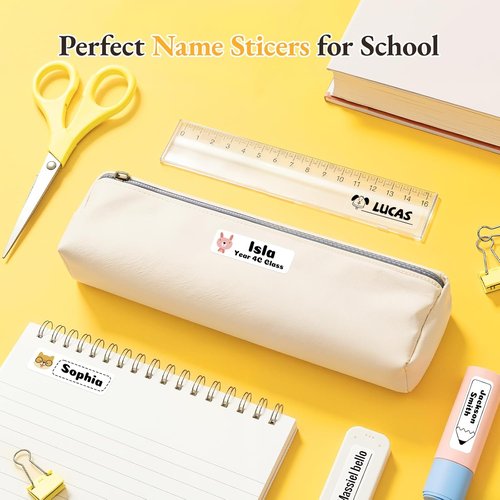 NIIMBOT Label Maker Roll Set - Waterproof Thermal Labels (3 Rolls: White, Clear, Zoo) for Home & Office Organization