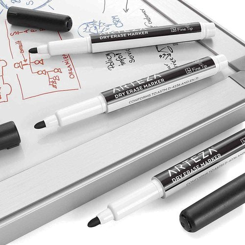 ARTEZA Dry Erase Markers Pack of 52 and Dry Erase Markers Pack of 52 Black Color Bundle, Whiteboard Pens, Office Supplies for Back to School, Office, Home