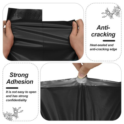 JinRuiKJ Thank You Poly Mailer 10x13 Inch 100 PCS, Shipping Bags for Clothing, Packaging Bags for Small Business, Strong Adhensive, Waterproof and Tear-Resistant Mailing Envelopes, Black