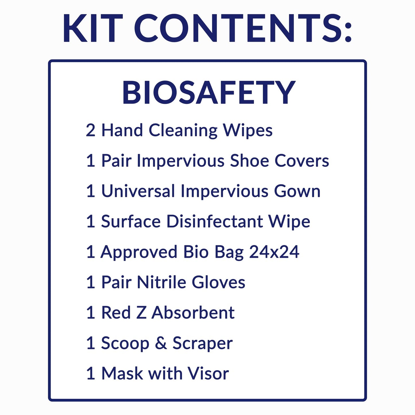 MFASCO Deluxe PPE Bio Cleanup Kit - Complete PPE & Bodily Fluid Clean-Up - Tailored for Workplace, Law Enforcement, Health Care, Nursing Home & First Responder Environments