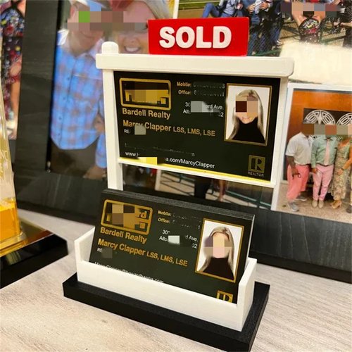 Jxueych Real Estate Business Card Holder for Desk, Realtor Business Office Reception Desktop Business Card Display for Men & Women - Holds Standard Cards