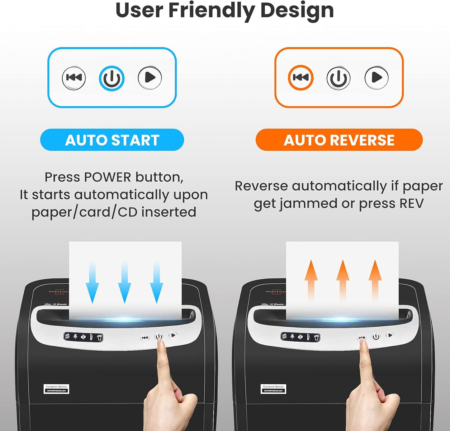 VidaTeco Heavy-Duty 18-Sheet Paper Shredder - Micro Cut with 60 Min Run Time & 7.9 Gal Bin