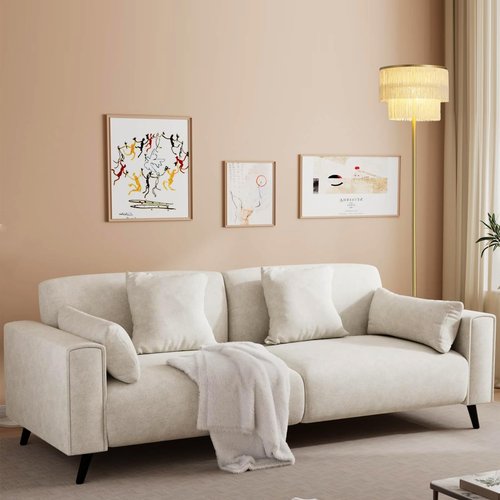 YEPOLI 2 Light Gold Boho Floor Lamp with 2-Tier Tassels/Fringe Lampshade,66" Tall Mid Century Standing Bedroom Lamp,Soft Lighting Nursery Floor Lamp for Bedroom Livingroom
