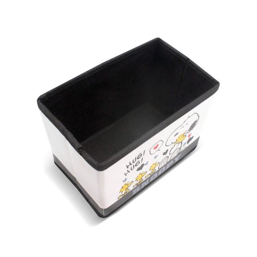 Finex White Dog PU Leather Collapsible Foldable Storage Organizer Box for Table Desk Office Accessories Pencil Pen Remote Contol Holder - Random