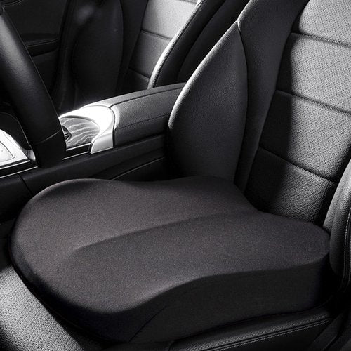 GXHYSW Car Seat Cushion, Memory Foam Car Seat Cushion, Cushions for Sciatica, Pain Relief for Long Sitting, Ergonomic Cushion for Office Chair, Black