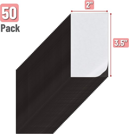 Mr. Pen Adhesive Magnetic Sheets - 3.5" x 2" | 50 Pack Flexible Cuttable Magnets for Crafts & Photos