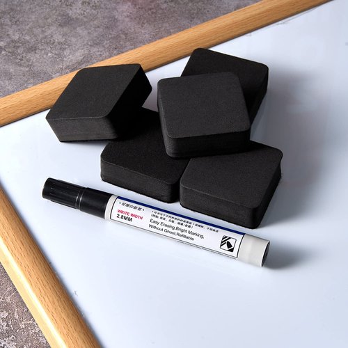 Dry Erase Erasers, Eeoyu 40 Pack Magnetic Whiteboard Dry Erasers Chalkboard Cleaner Wiper for Kids and Classroom Teacher Supplies Home and Office, Black