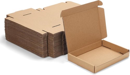 MEBRUDY Small Corrugated Shipping Boxes - Pack of 50 | 7x5x1 Inches for Mailing & Packing, Brown