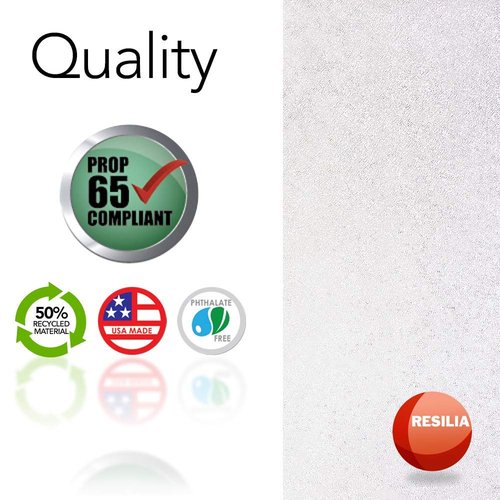 RESILIA Office Desk Chair Mat - for Low Pile Carpet (with Grippers) Clear, 46 Inches x 60 Inches, Made in The USA