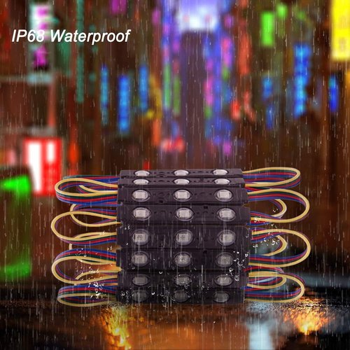 LED Window Lights - Waterproof 12V RGB Decorative Modules for Business Store Advertising | 100FT (10 Packs)