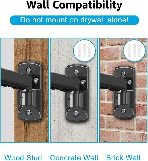 MOUNTUP Single Monitor Wall Mount - Fully Adjustable Arm for 32" Screens | Supports 4.4-19.8lbs