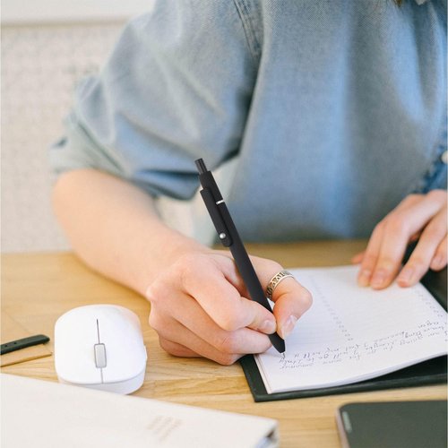 LINFANC Gel Pens - 6 Pack Fine Point Black Ink Pens for Smooth Writing | Cute Aesthetic School Supplies, 0.5mm