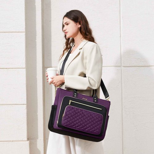 LOVEVOOK 15.6 Inch Teacher Tote Bag for Women Work, Laptop Bag Work Tote Bag Nurse Bags With Large Cup Holder, Professional Computer Briefcase Business Large Purses Handbag, Diaper Bag Mother Gift