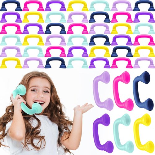 Shappy 42 Pcs Whisper Reading Phones for Kids Bulk Auditory Feedback Reading Aid Phone Classroom Colored Speech Therapy Tool for Children Accelerates Fluency and Pronunciation(Bright Color)