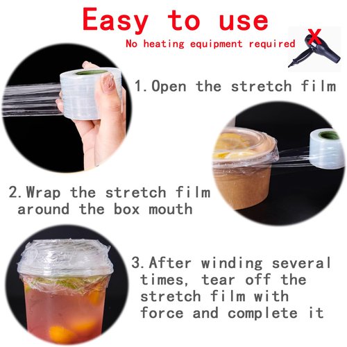 1.57 * 1312ft Heavy Duty Stretch Wrap, Stretch Film for Bottles Jars Seals Cans, Bottle Sealer Mini Shrink Wrap Roll, for Garden Grafting Plant Tape Packing Supplies