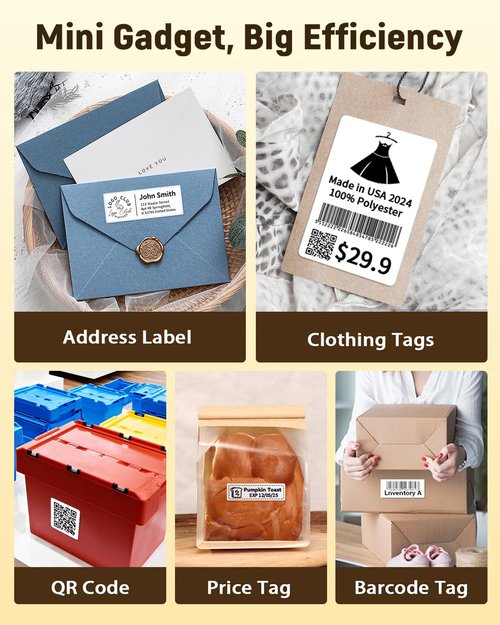 Label Maker Machine with Tape, N20 Bluetooth Label Maker, 2Inch Portable Thermal Label Printer for Small Business, Barcode, Address, Logo, Clothing, Home, Office, School, Sticker Printer for Phone