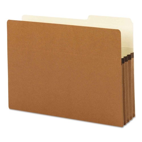 Smead File Pocket, 2/5-Cut Tab Right Position, Guide Height, 3-1/2" Expansion, Legal Size, Redrope, 25 per Box (74088)